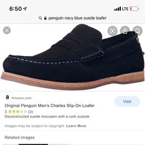 NWOT men’s Blue Suede loafers by Original Penguin